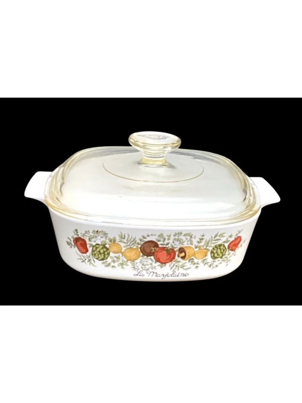 Vintage 1970s Corning Ware Spice Of Life La Marjolaine A-2.2 Qt Casserole w/ Lid